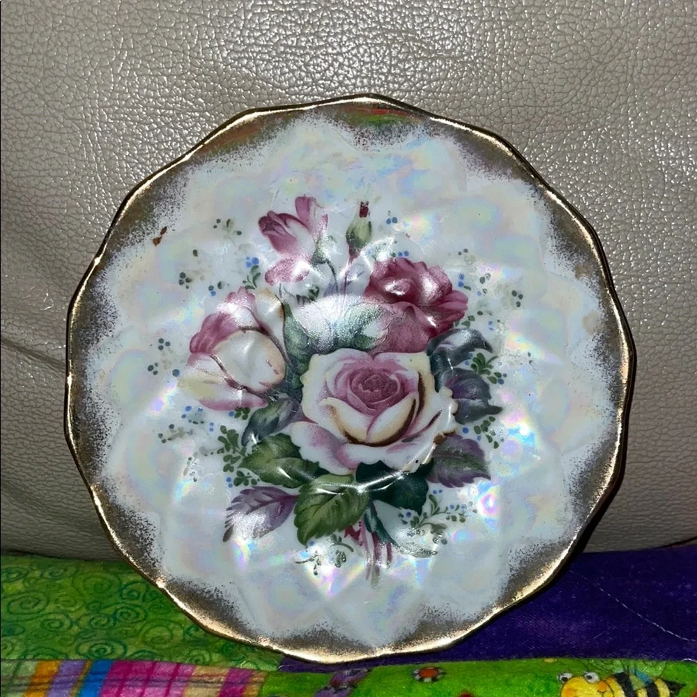 VINTAGE 1950’s NASCO DEL CORONADO Decorative Plate with Gold Trim - Picture 1 of 5
